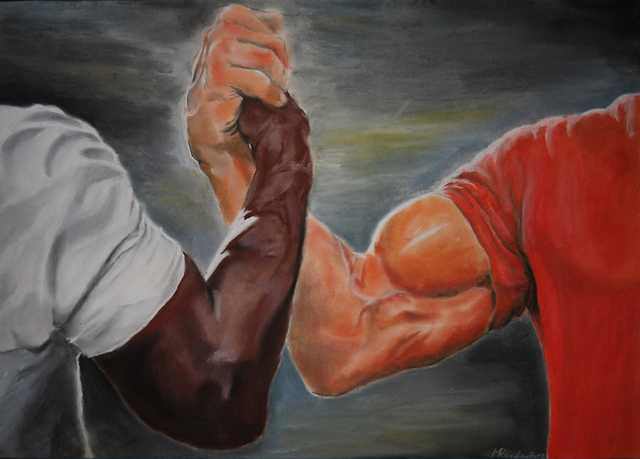 Arm Wrestling Meme meme template