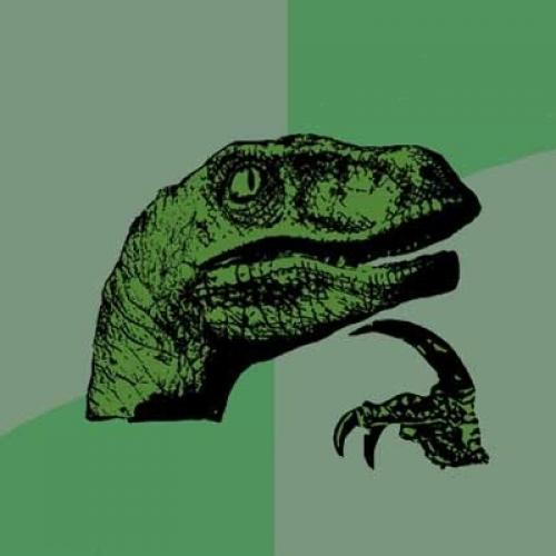 Philosoraptor meme template